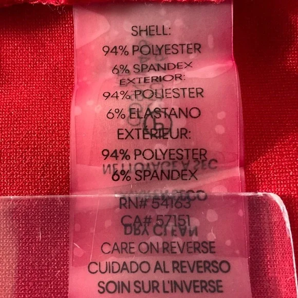 Calvin Klein 12 Red Mock Neck Bow Sheath Dress Office Siren Professional Midi 12 - Picture 10 of 13